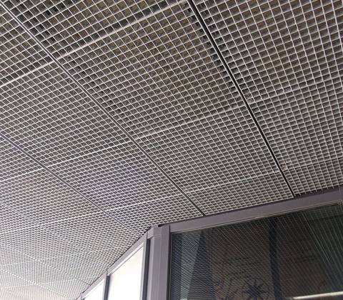 Steel Grating Is Used as Indoor Suspended Ceiling for Various Buildings