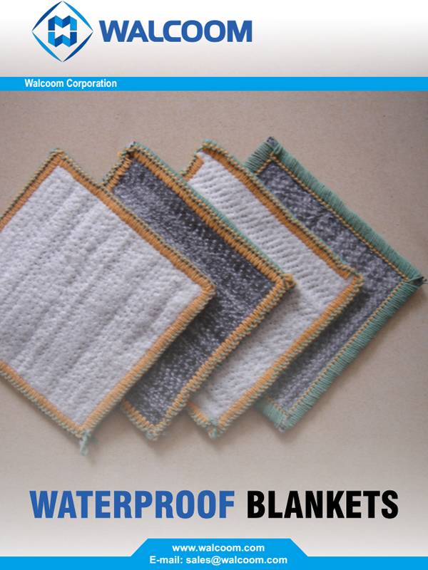 La portada del catálogo de mantas impermeables.