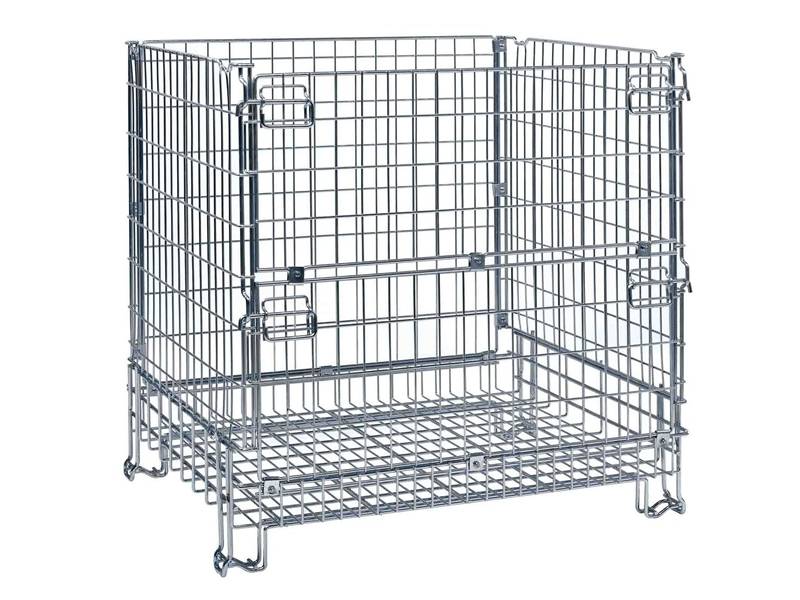 A European style wire container is in the picture.