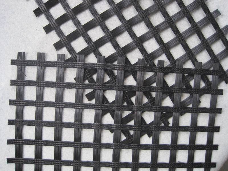 There are two pieces of fiberglass geogrid.