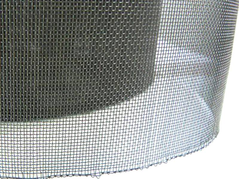 A roll of Hastelloy woven wire mesh with small mesh opening.