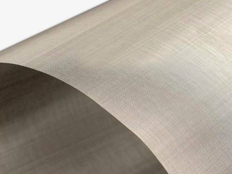 A close-up picture of fine silver wire mesh sheet.