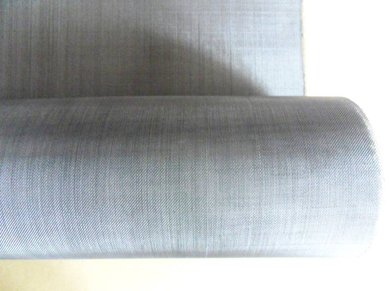 A roll of opening tantalum woven wire mesh with light blue color.