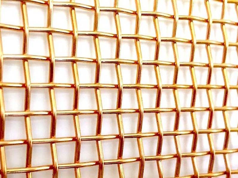 One piece of phosphor bronze wire mesh with plain weave type.