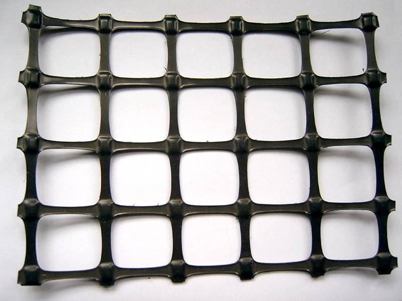 This is biaxial plastic geogrid with square hole.