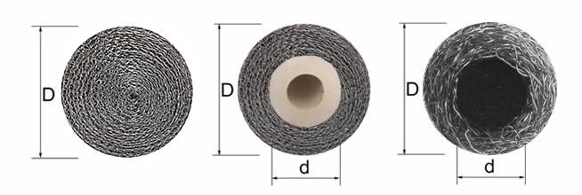 Three round knitted wire mesh gaskets include all metal type, foam core type and elastomer core type.