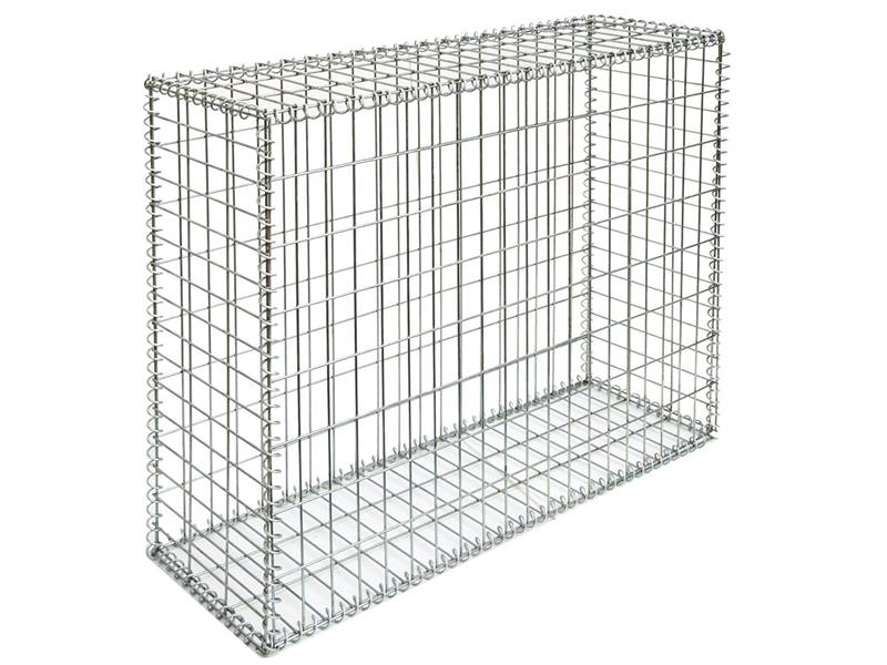 One welded gabion basket with all rectangular shape holes.
