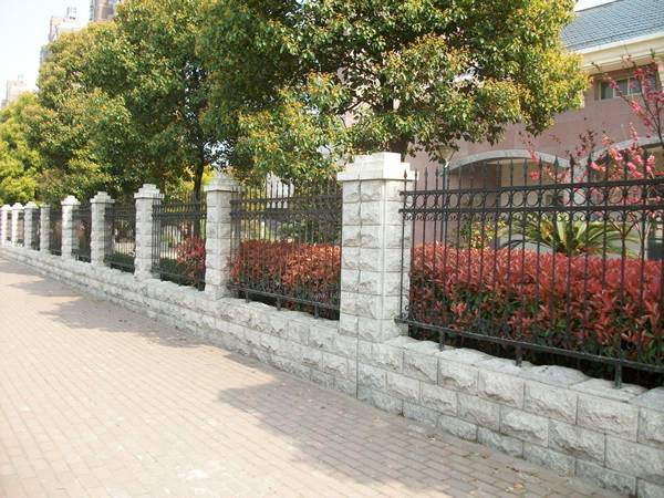 Steel fence are used for community protection.
