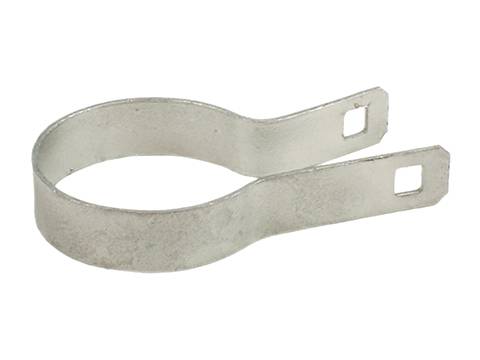 A chain link fence tension band.