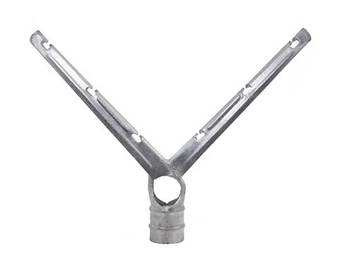 V shape barb wire arm.