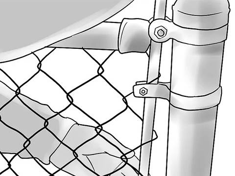 Adding tension bar to terminal post.