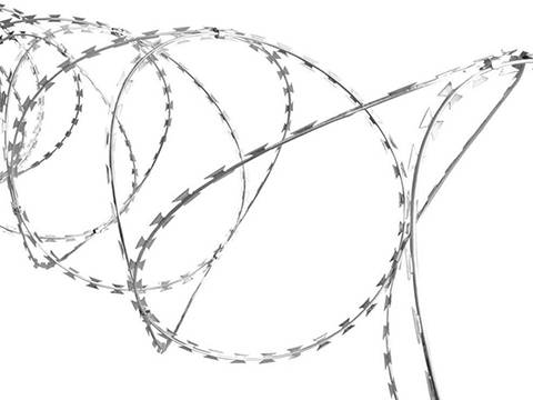 Razor wire drawing.