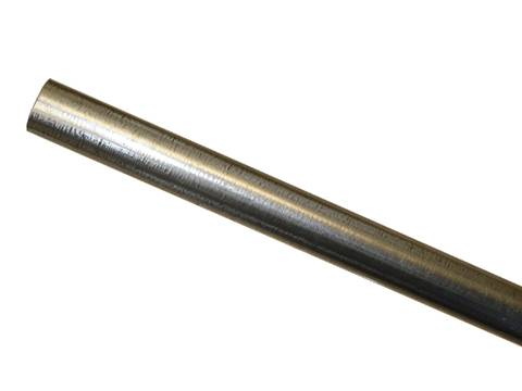 A tubular terminal chain link fence post.